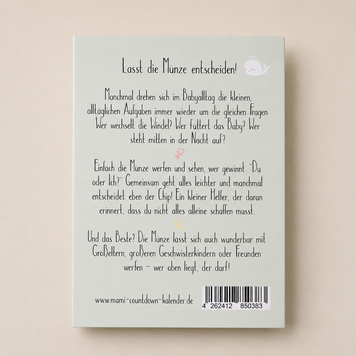 Entscheidungsmünze "Du oder Ich" Geschenk zur Geburt, Babyparty und für junge Familien