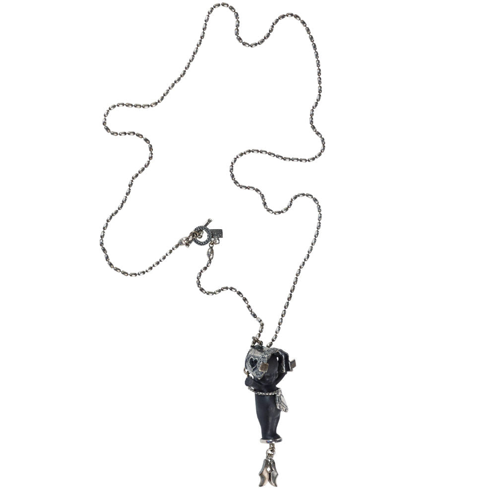 Kette Happy Baby "Dutch Girl" aus 925er Sterlingsilber von Gem Kingdom - Talisman zur Geburt - mit Initialenbox