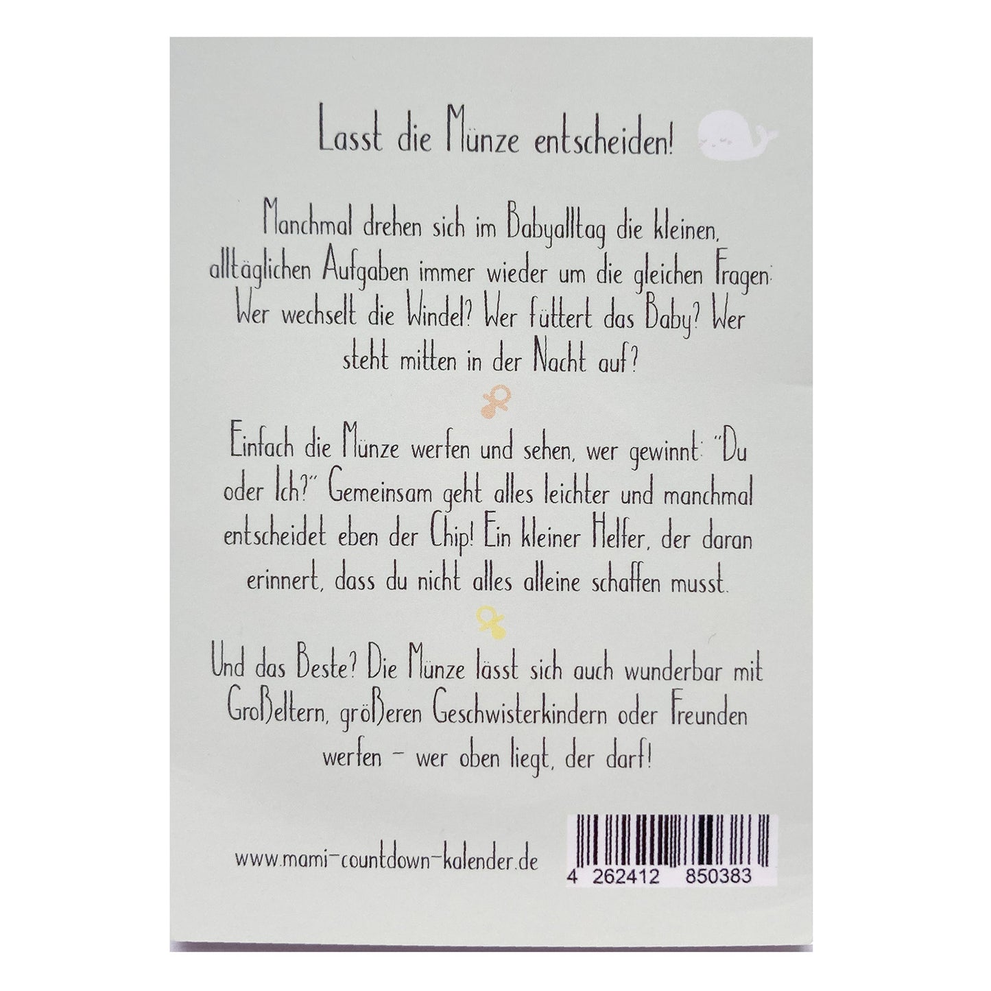 Entscheidungsmünze "Du oder Ich" Geschenk zur Geburt, Babyparty und für junge Familien