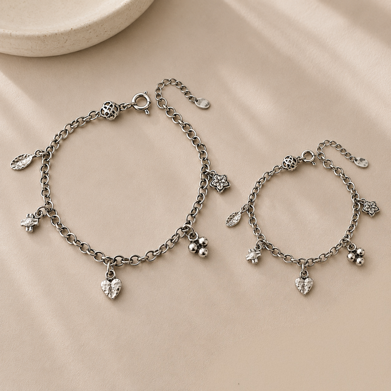 Wunscharmband für Mama & Baby - Mitwachsend aus 925er Sterlingsilber