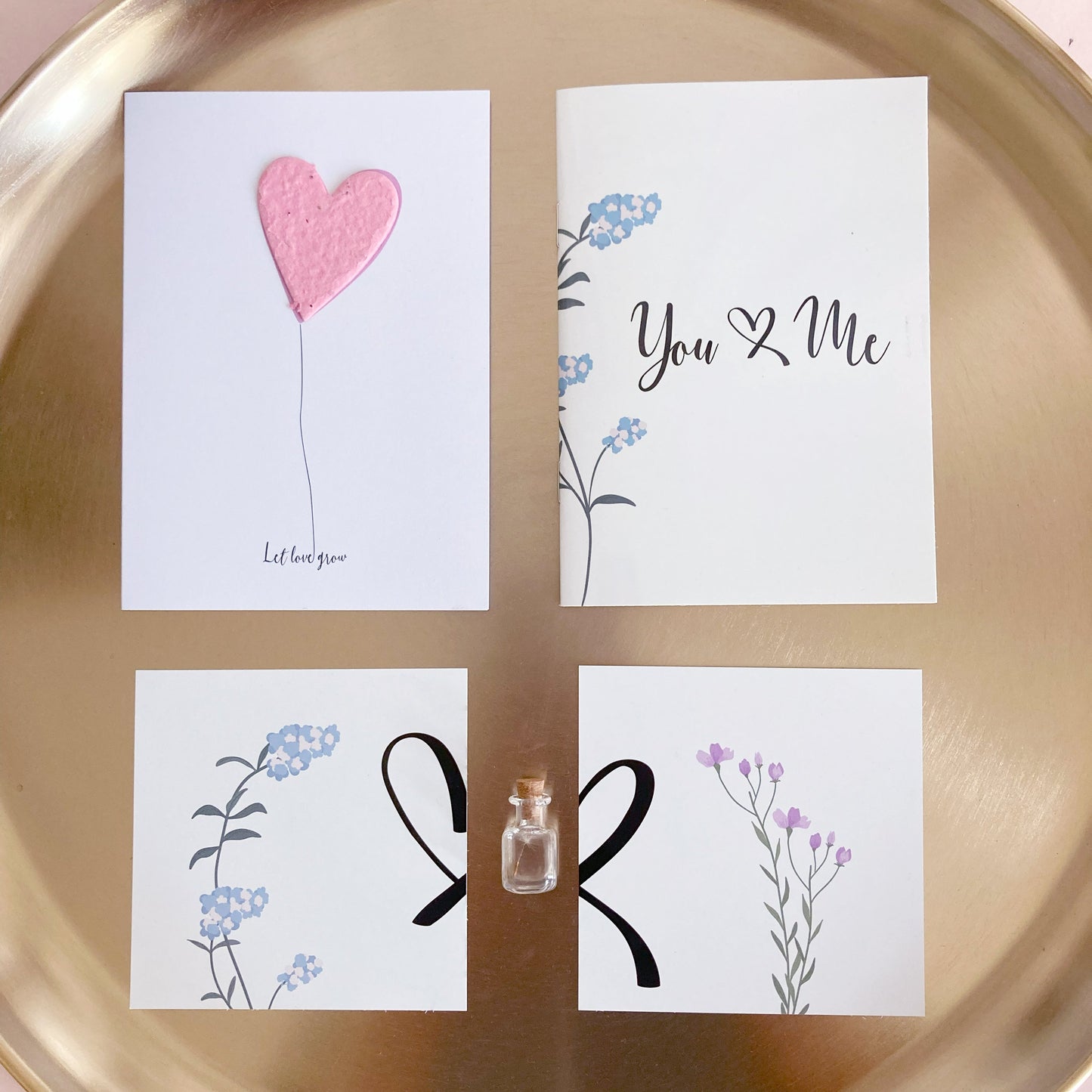 Mr & Mrs Premium-Geschenk zur Hochzeit "Happy Hearts" mit Inhalt - 7 teilig