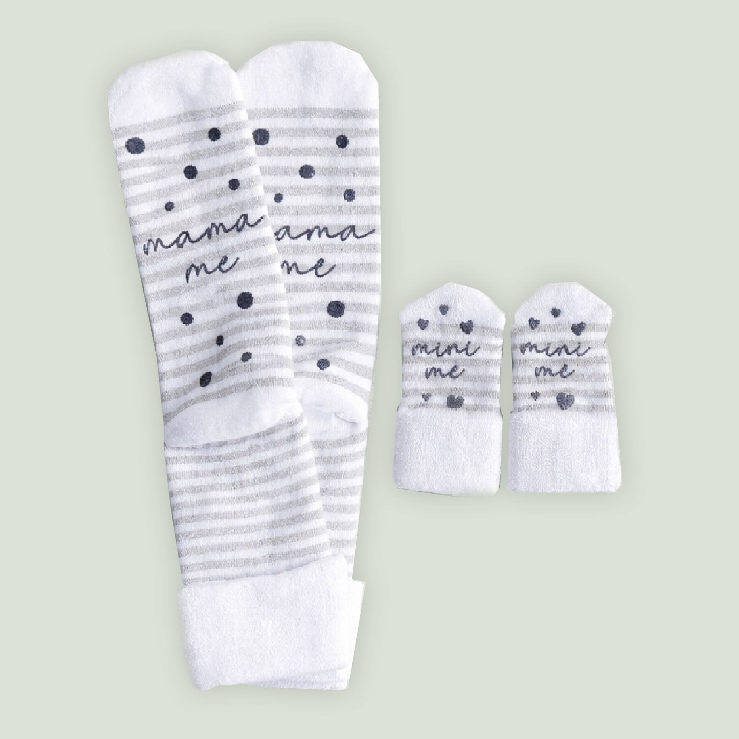 Kuschel-Socken für Mama und Baby im Partnerlook-Bambus