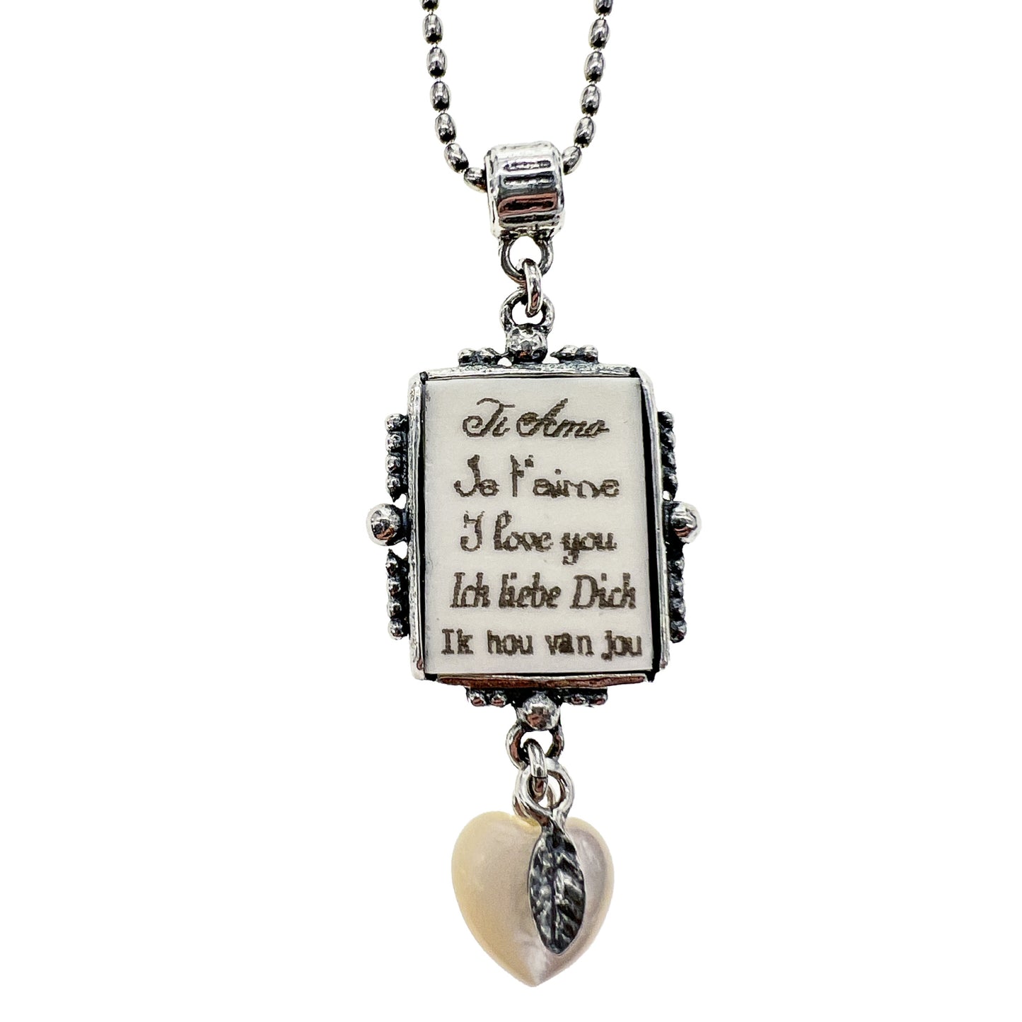 Kette "Love" von Gem Kingdom - 925er Sterlingsilber - mit Initialenbox