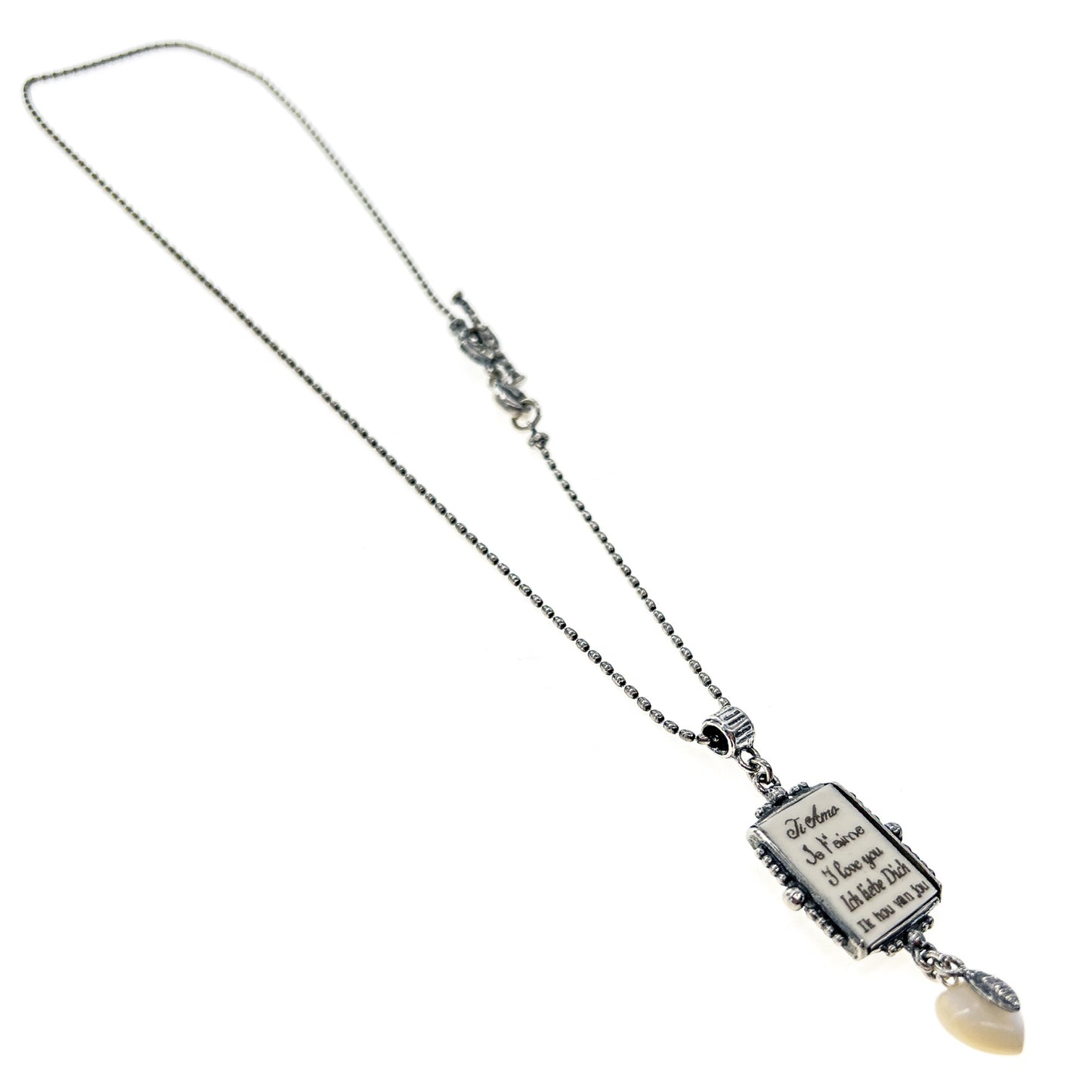 Kette "Love" von Gem Kingdom - 925er Sterlingsilber - mit Initialenbox
