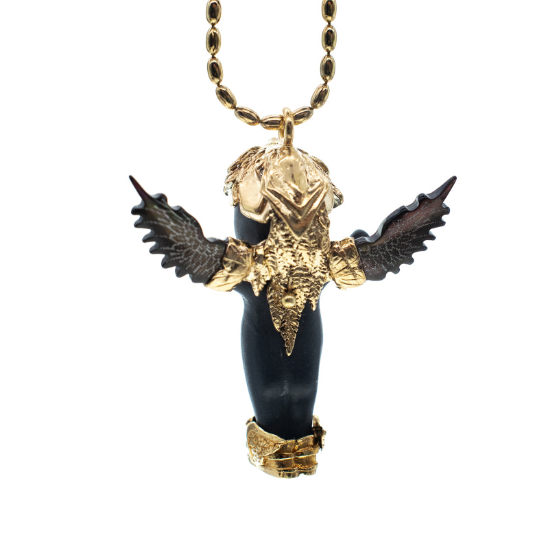 Kette Happy Baby "Phoenix" aus 925er Sterlingsilber von Gem Kingdom - Talisman zur Geburt - mit Initialenbox