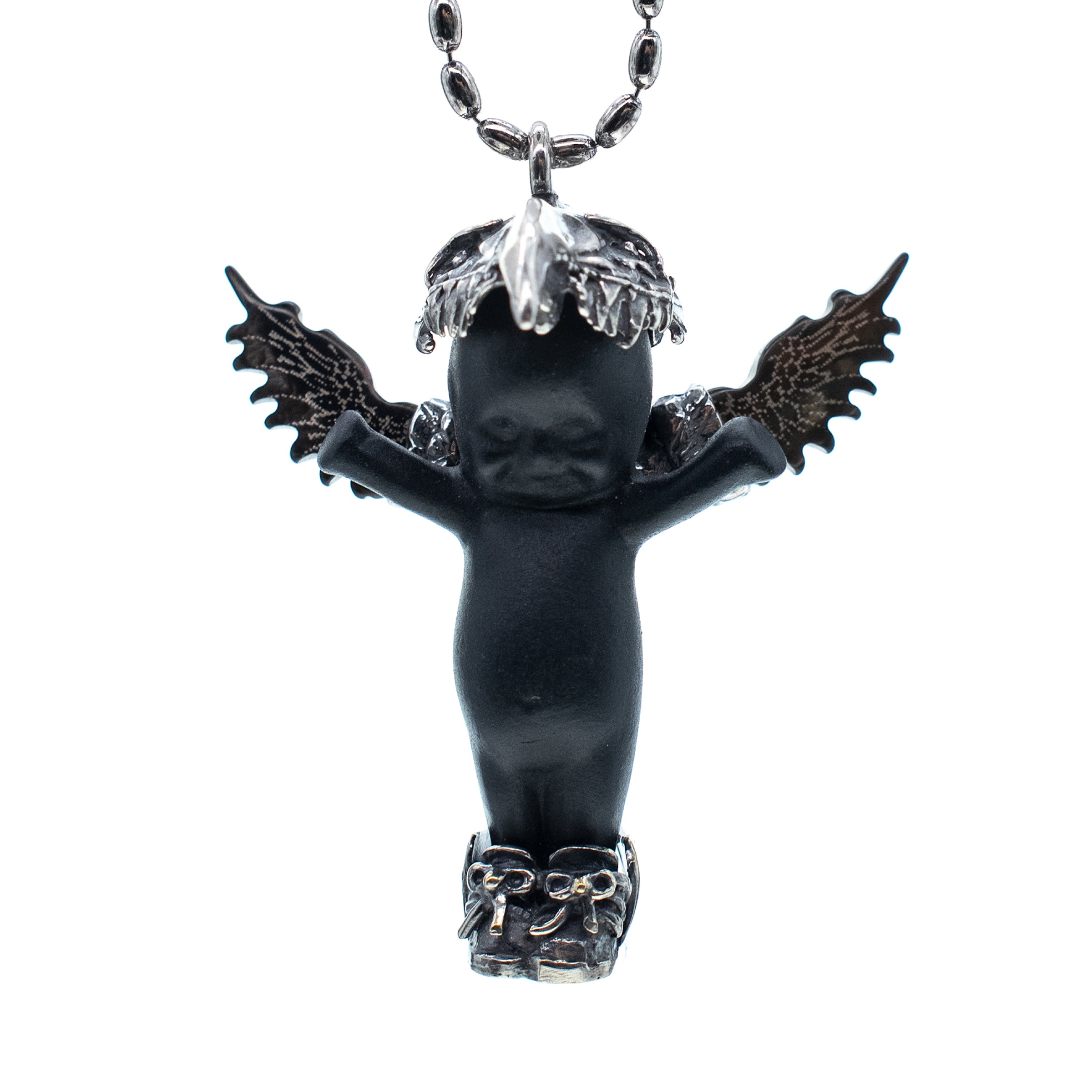 Kette Happy Baby "Phoenix" aus 925er Sterlingsilber von Gem Kingdom - Talisman zur Geburt - mit Initialenbox