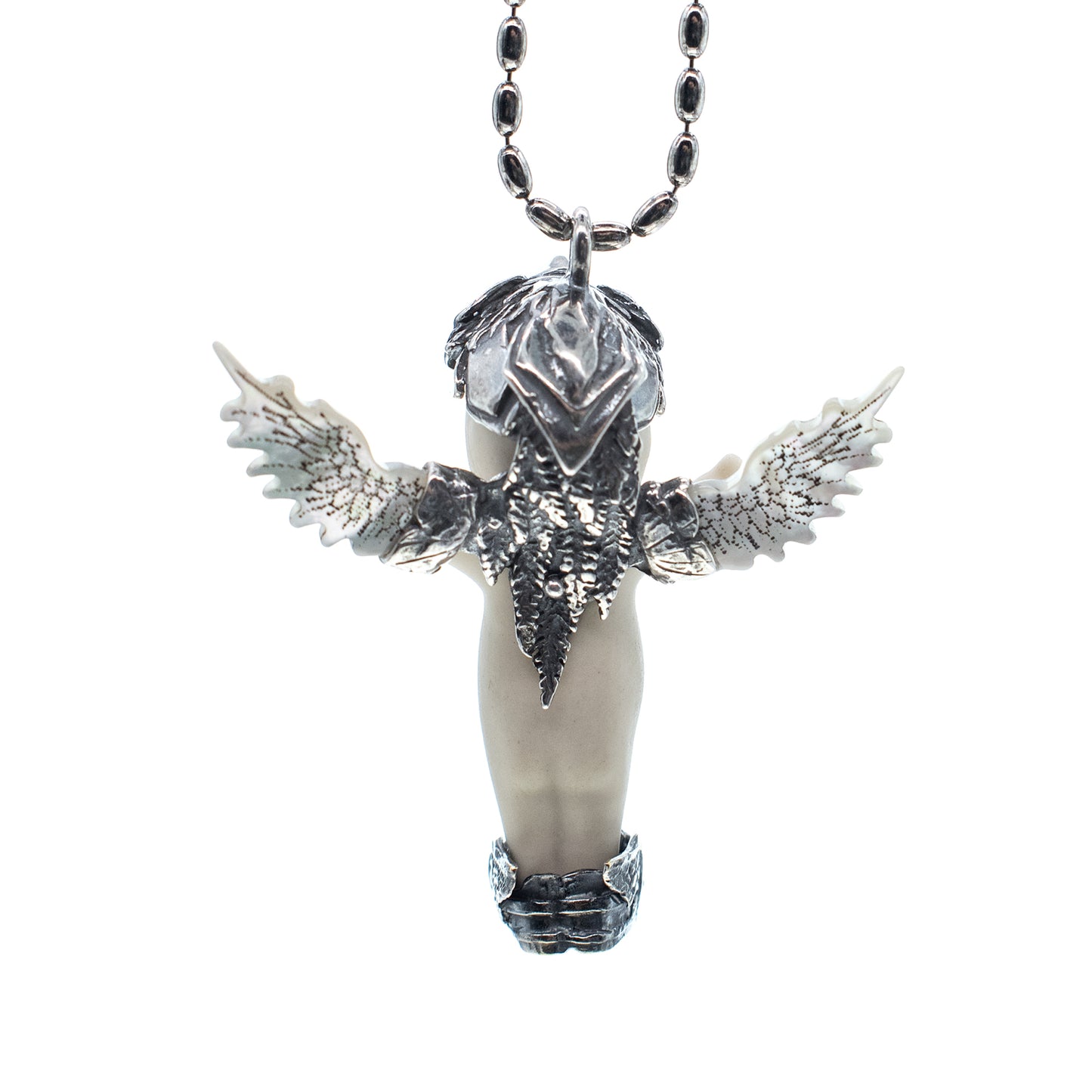 Kette Happy Baby "Phoenix" aus 925er Sterlingsilber von Gem Kingdom - Talisman zur Geburt - mit Initialenbox