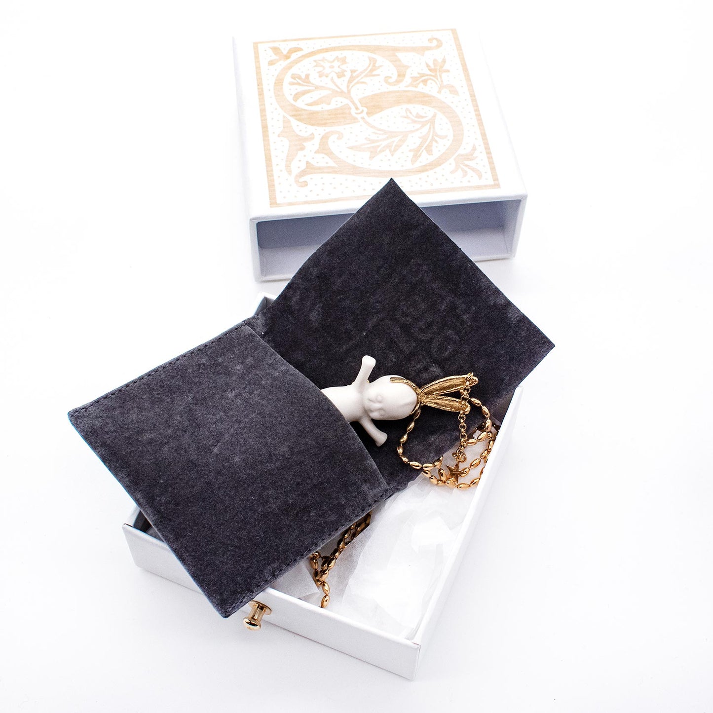 Kette Happy Baby "Love" von Gem Kingdom - Talisman zur Geburt - mit Gravur