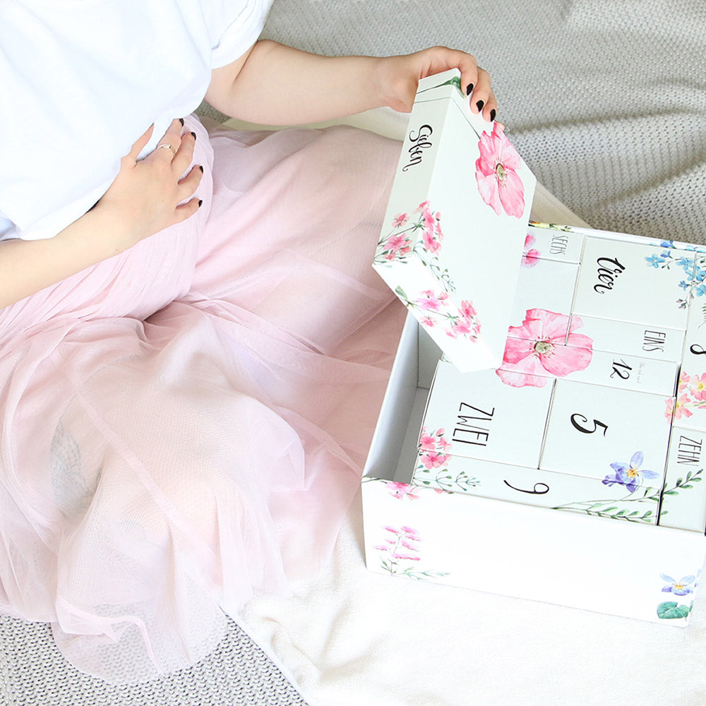 Mami-Countdown-Kalender ™ Der Countdown für Schwangere - Wohlfühlbox für die Schwangerschaft