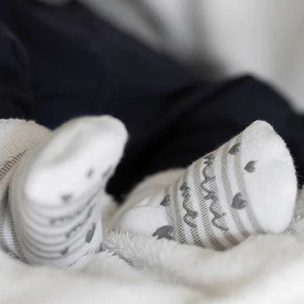 Kuschel-Socken für Mama und Baby im Partnerlook-Bambus