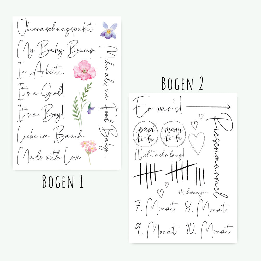 Mommy Countdown Body Tattoos