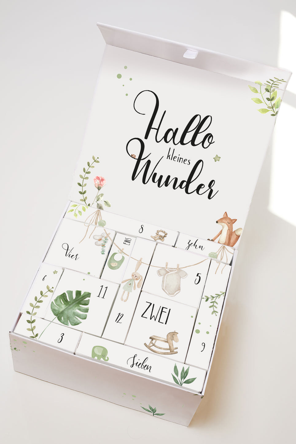 Geschenk zur Geburt - Baby Countdown Kalender für das erste Lebensjahr bis zum Kleinkind