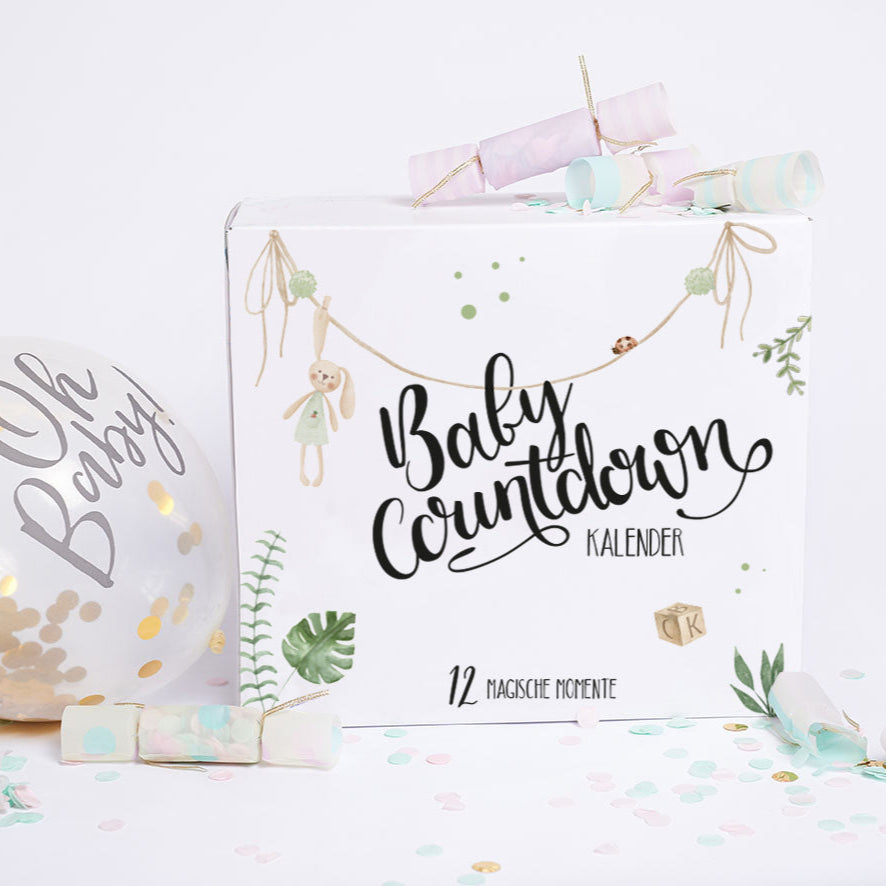 Geschenk zur Geburt - Baby Countdown Kalender für das erste Lebensjahr bis zum Kleinkind