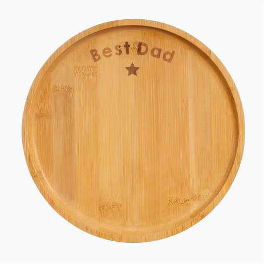 Bambus-Teller "Best Dad"