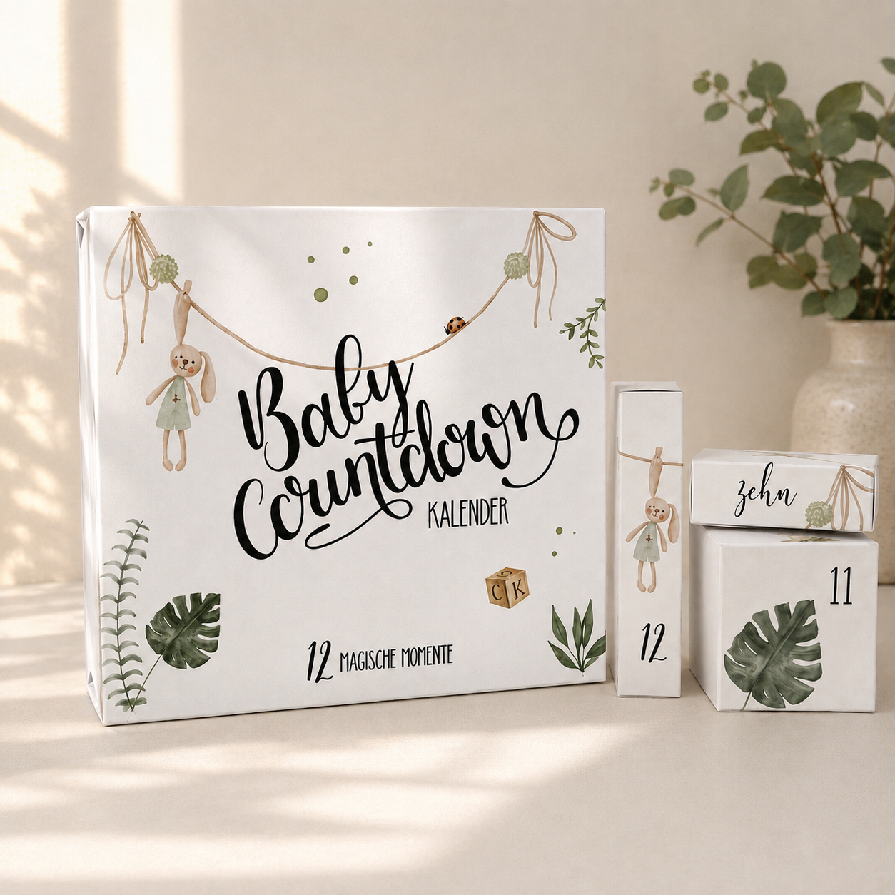 Geschenk zur Geburt - Baby Countdown Kalender für das erste Lebensjahr bis zum Kleinkind