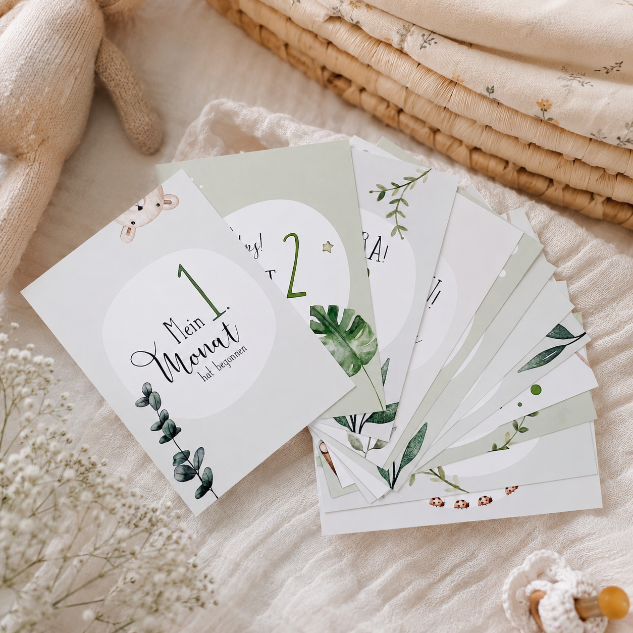 Geschenk zur Geburt - Baby Countdown Kalender für das erste Lebensjahr bis zum Kleinkind