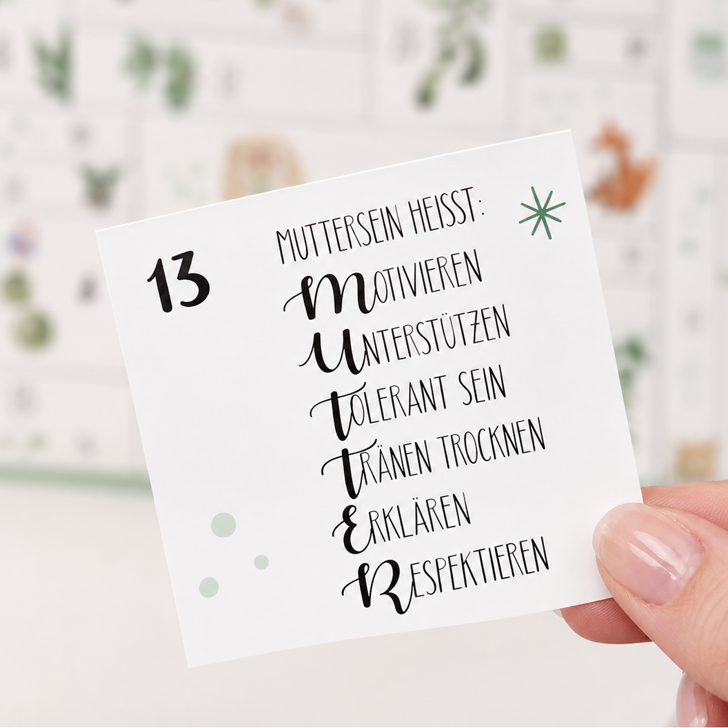 Adventskalender für Schwangere 2026 - mit 24 Türchen für den Advent - Limited Edition