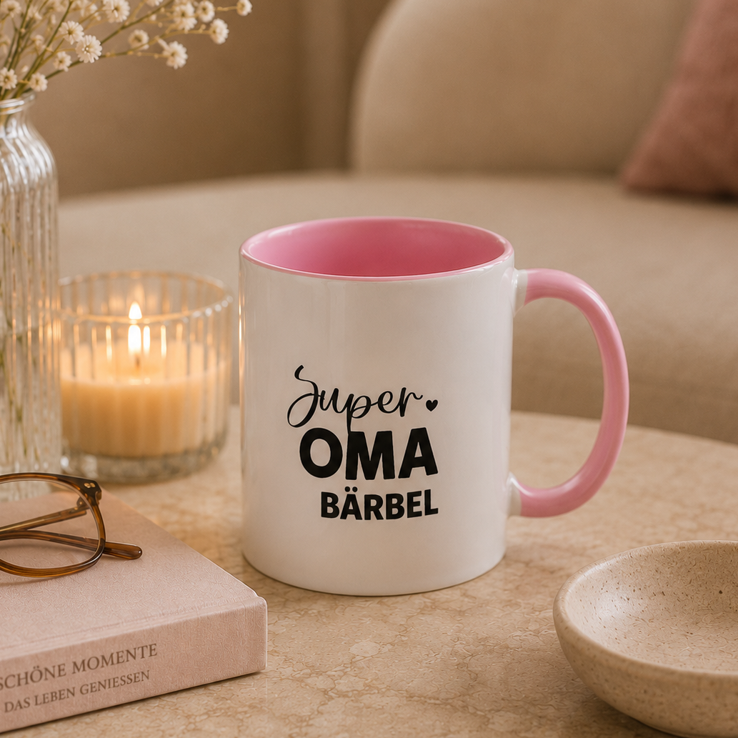 Tasse „Super Oma“ – mit Namen