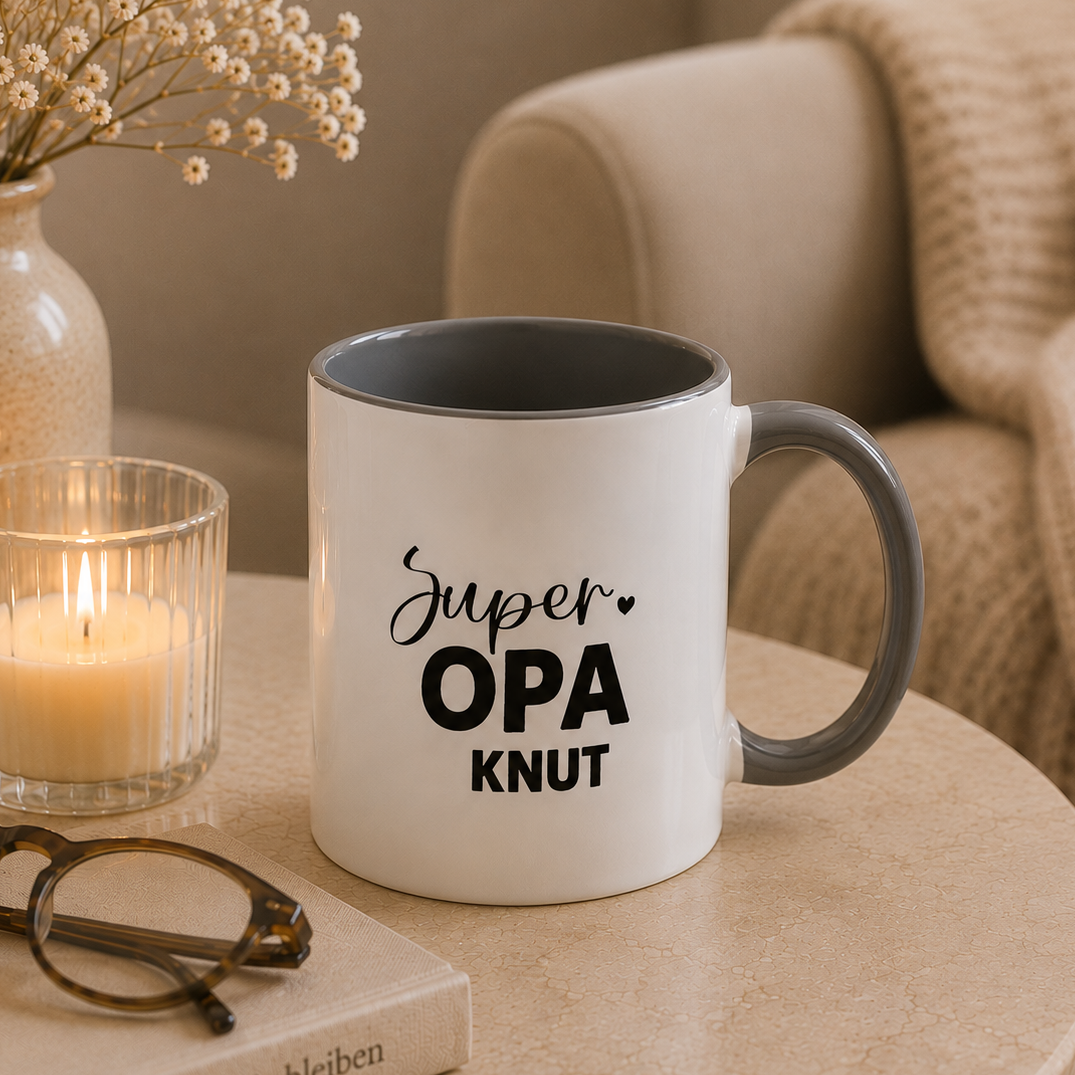 Tasse „Super Opa“ - mit Namen
