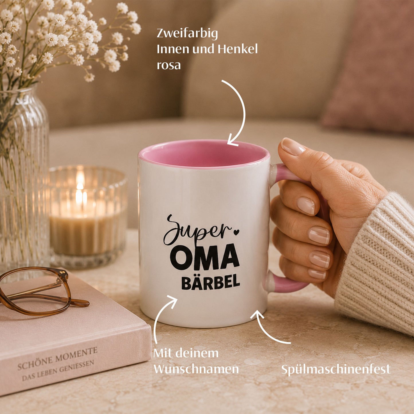 Tasse „Super Oma“ – mit Namen