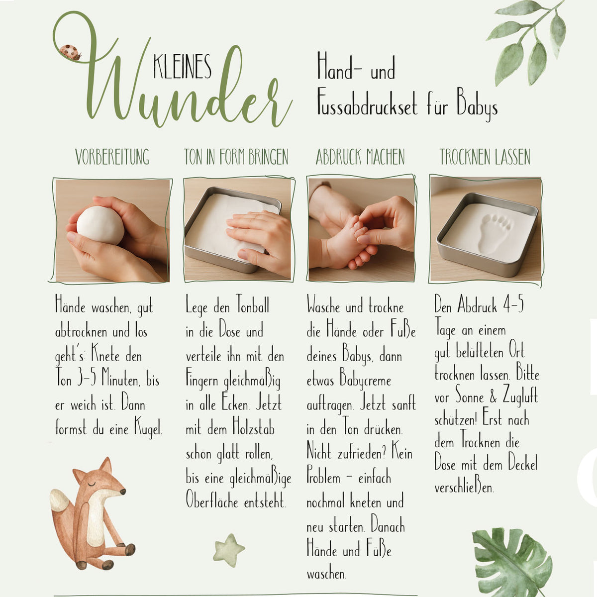 Hand- und Fußabdruckset für Babys