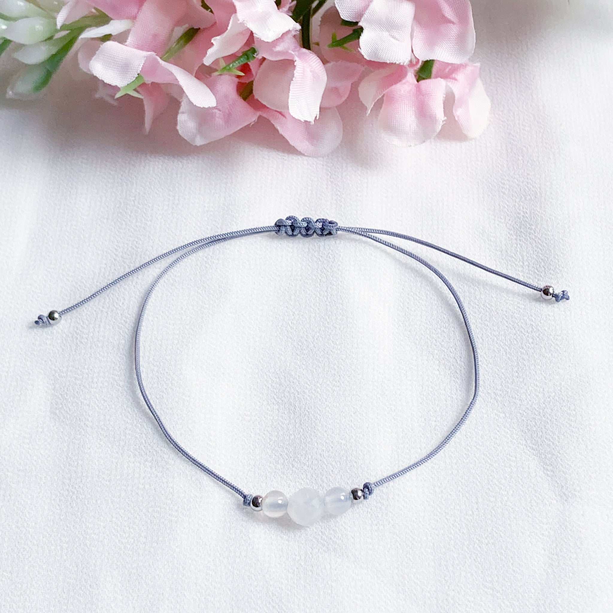Glücksbringer Armband für Geburt & Schwangerschaft - Mondstein, Achat