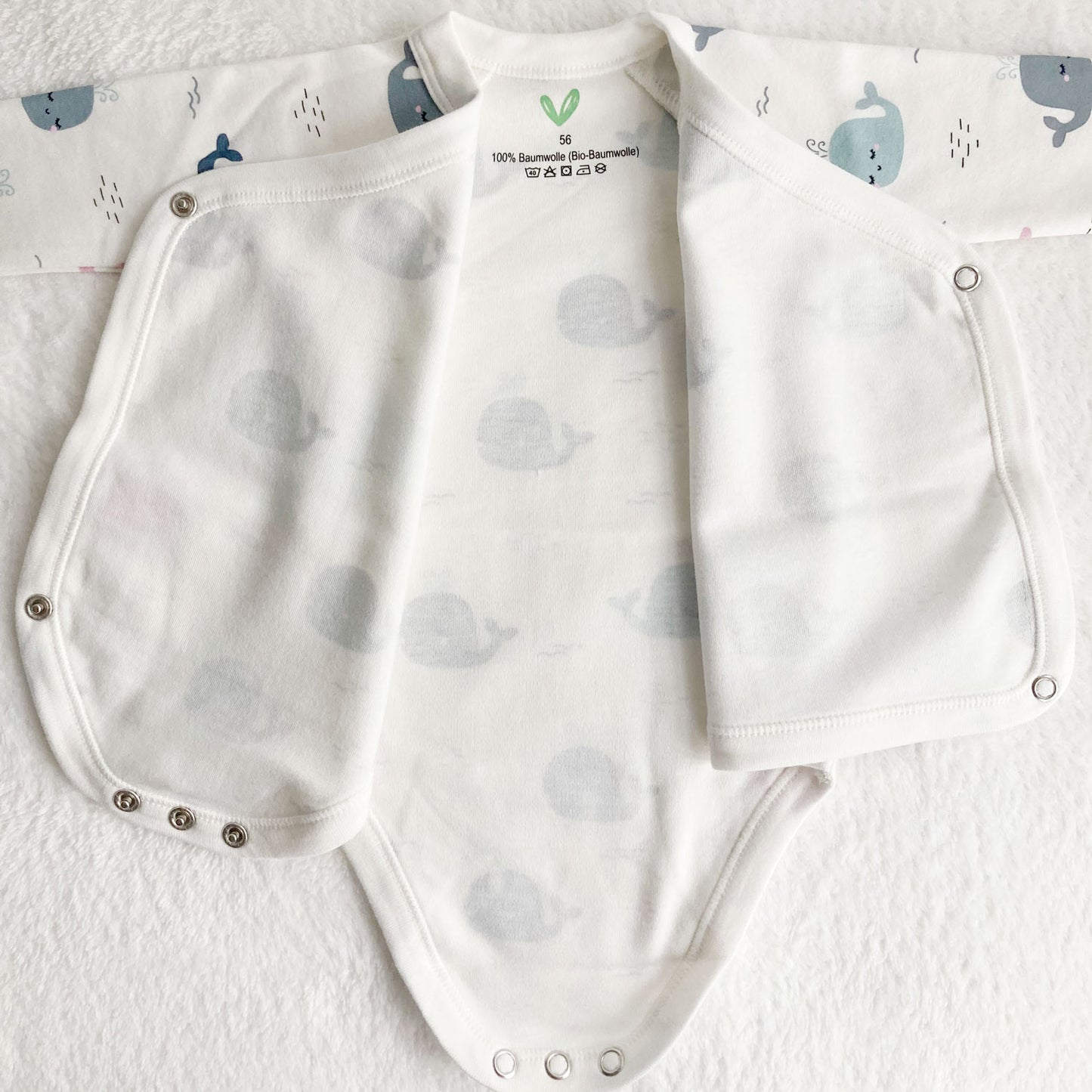 Unisex Langarm-Babybody "Wale" aus Bio-Baumwolle – weich & hautfreundlich -