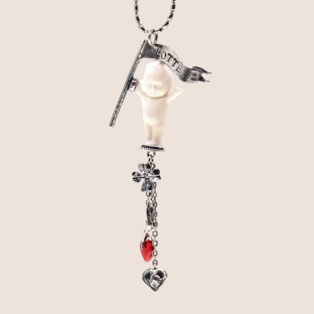 Kette Happy Baby "Love" von Gem Kingdom - Talisman zur Geburt - mit Gravur