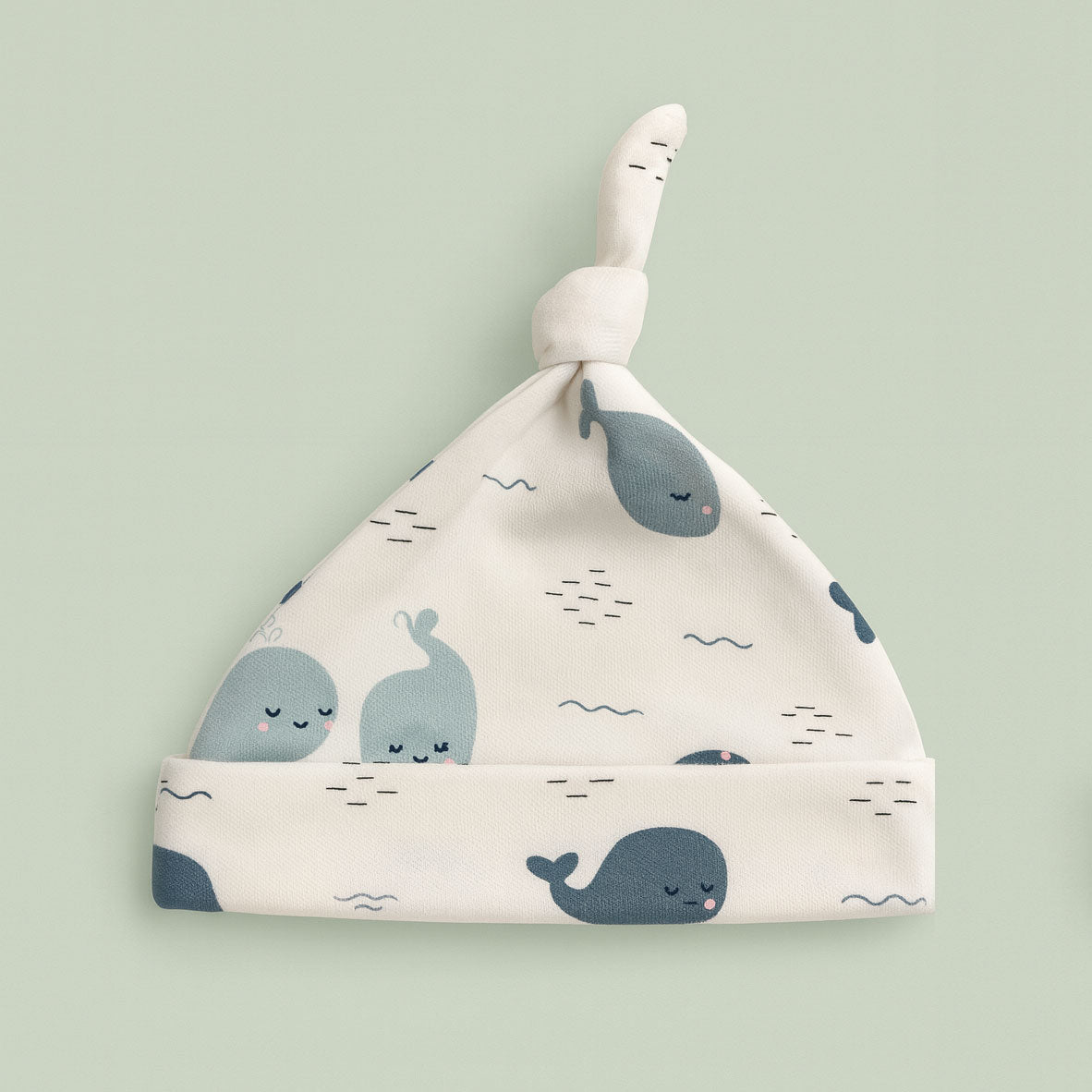 Baby-Mütze aus Bio-Baumwolle – Weiß