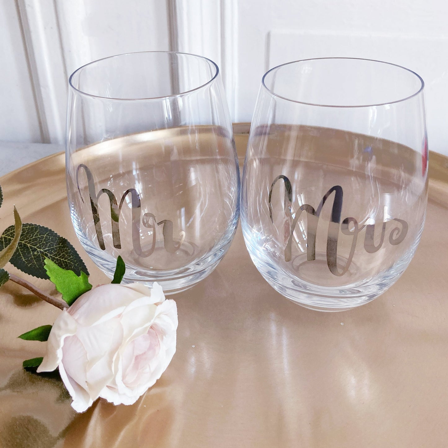 Mr & Mrs  Premium-Geschenk zur Hochzeit "Happy Hearts" mit Inhalt - 7 teilig