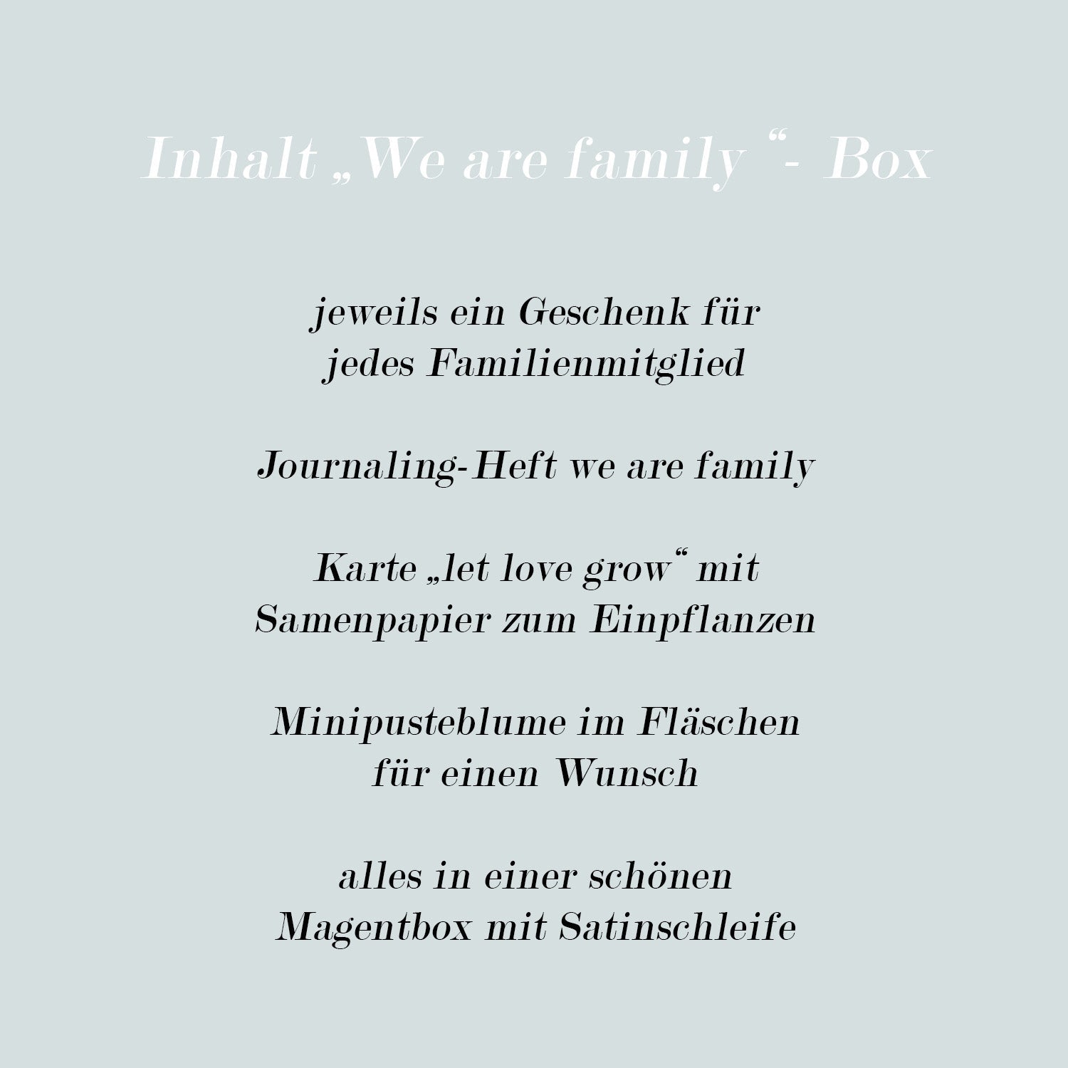 Geschenk zur Geburt - We Are Family Box - Geschenkidee für Mama, Papa & Baby zur Geburt
