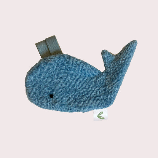 Kuscheliger Knisterwal – Greifspielzeug zum Fühlen, Kuscheln & Trösten – mit Raschelpapier & Laschen für Kinderwagen