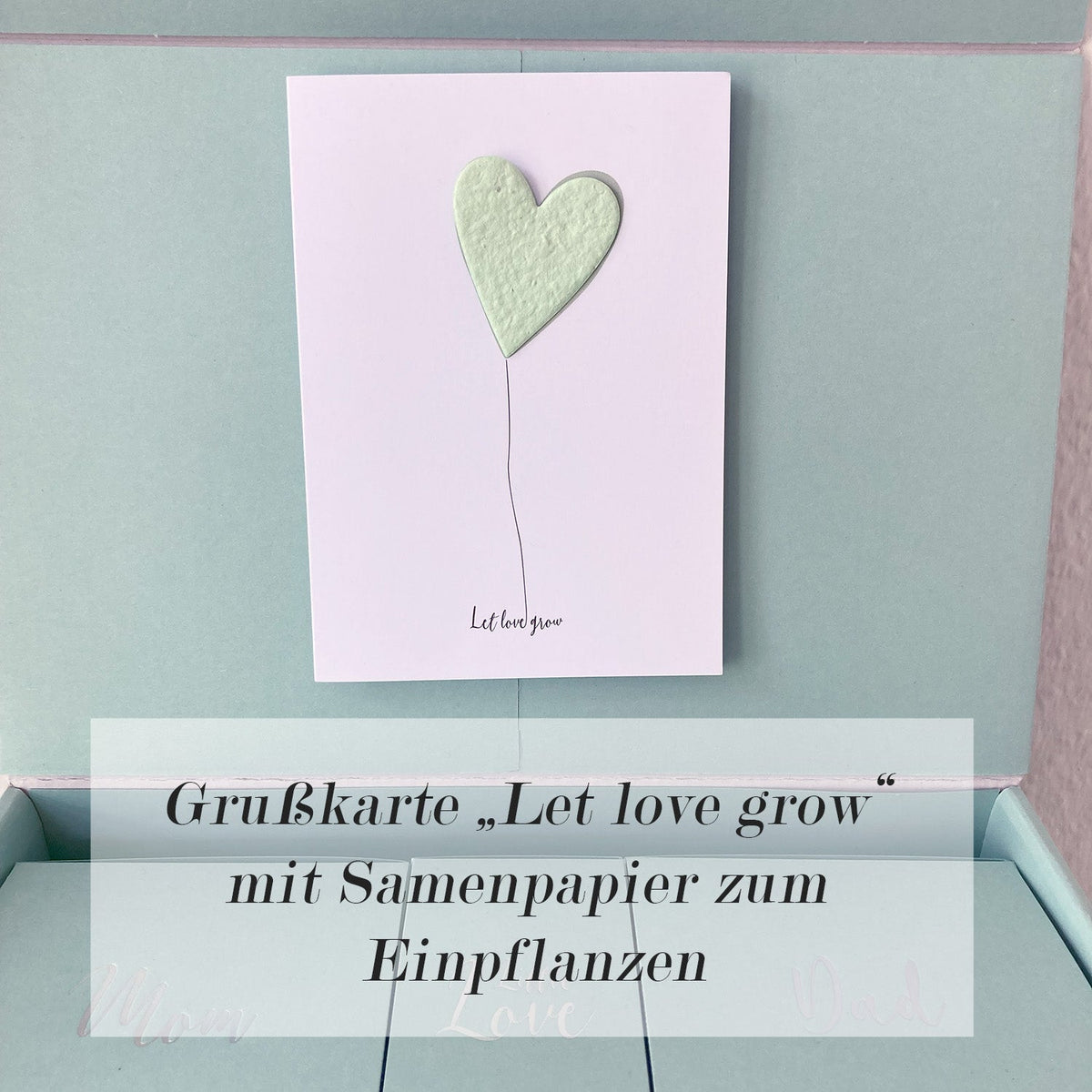 We Are Family Box in Salbeigrün – Unisex Geschenkidee für Mama, Papa & Baby