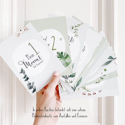 Geschenk zur Geburt - Baby Countdown Kalender für das erste Lebensjahr bis zum Kleinkind -
