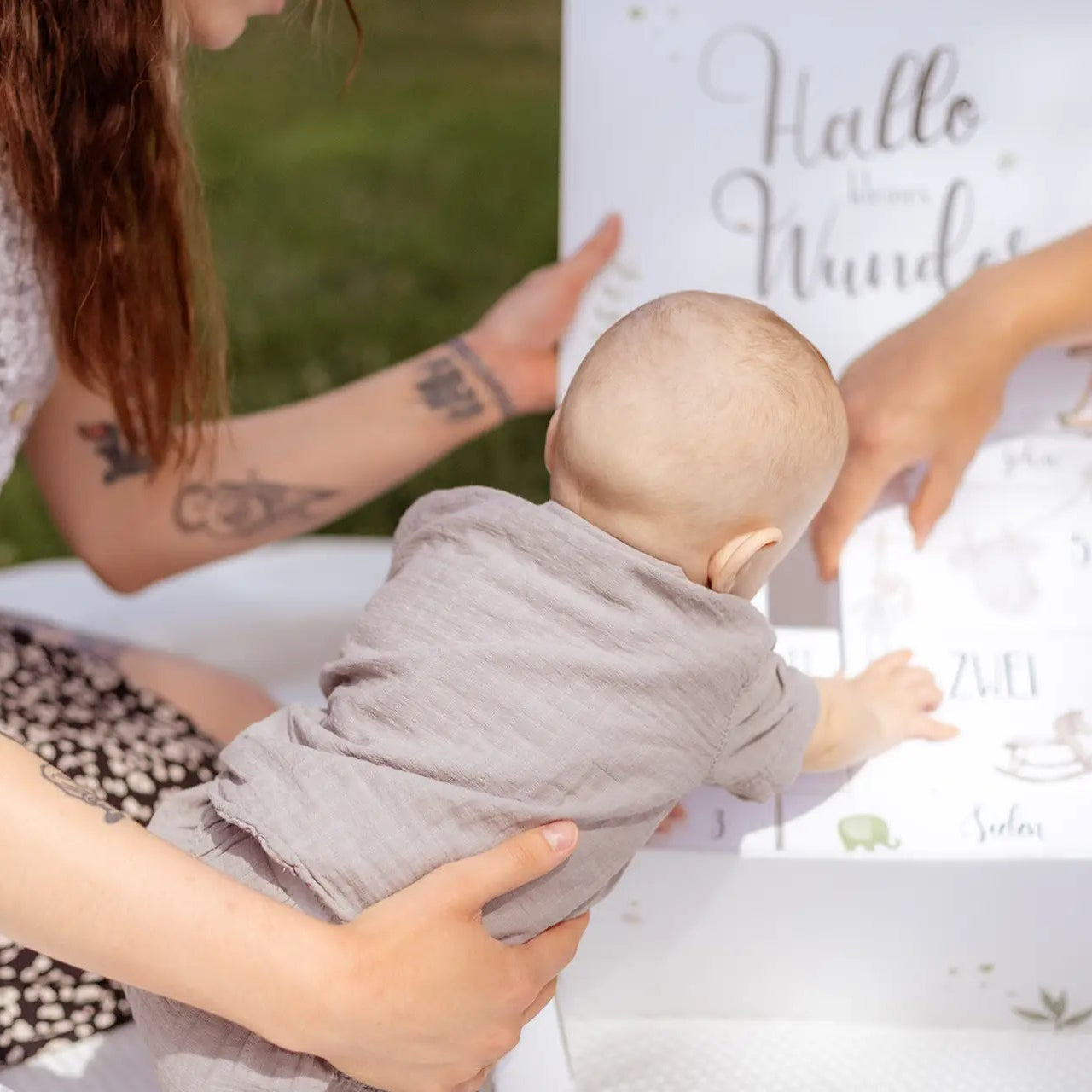 Geschenk zur Geburt - Baby Countdown Kalender für das erste Lebensjahr bis zum Kleinkind