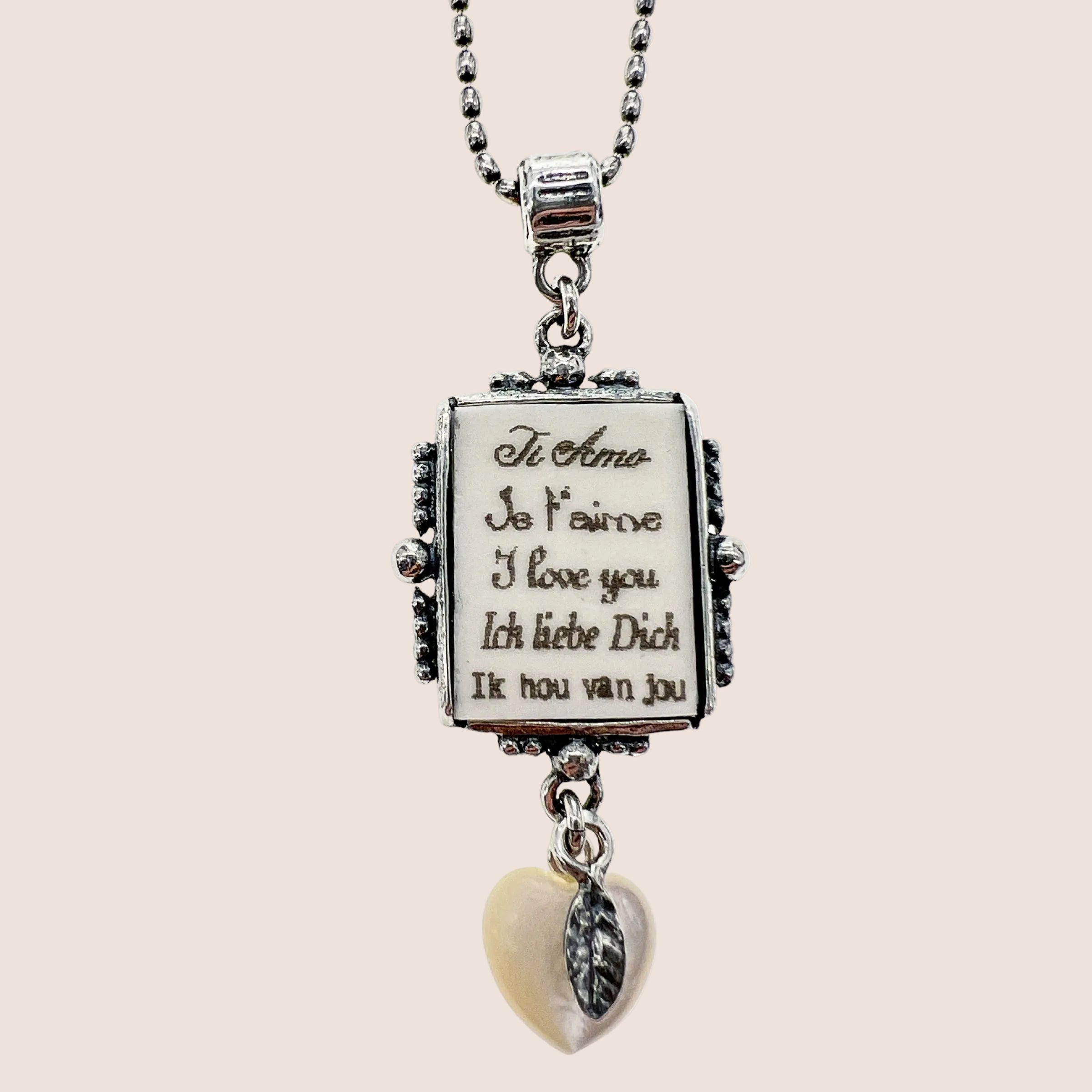Kette "Love" von Gem Kingdom - 925er Sterlingsilber - mit Initialenbox
