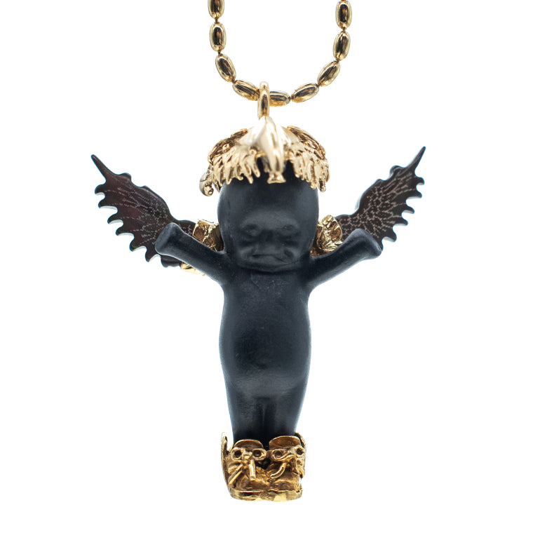 Kette Happy Baby "Phoenix" aus 925er Sterlingsilber von Gem Kingdom - Talisman zur Geburt - mit Initialenbox