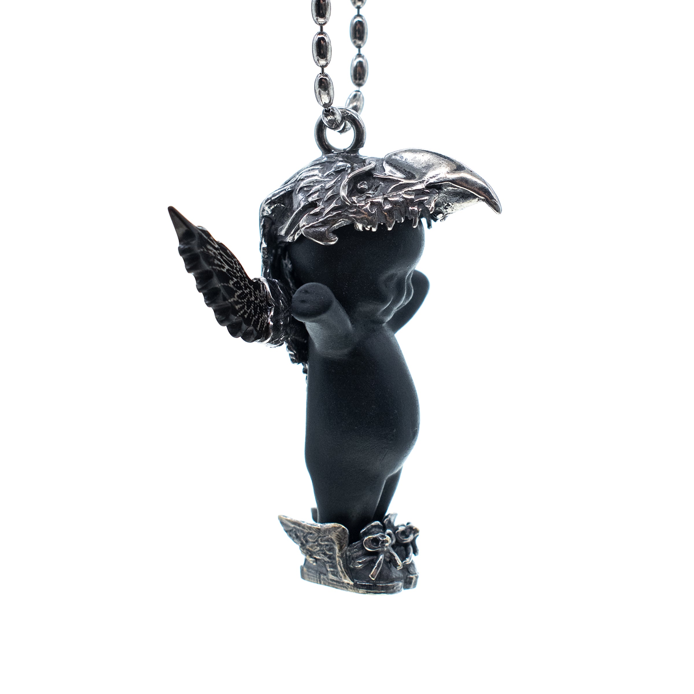 Kette Happy Baby "Phoenix" aus 925er Sterlingsilber von Gem Kingdom - Talisman zur Geburt - mit Initialenbox