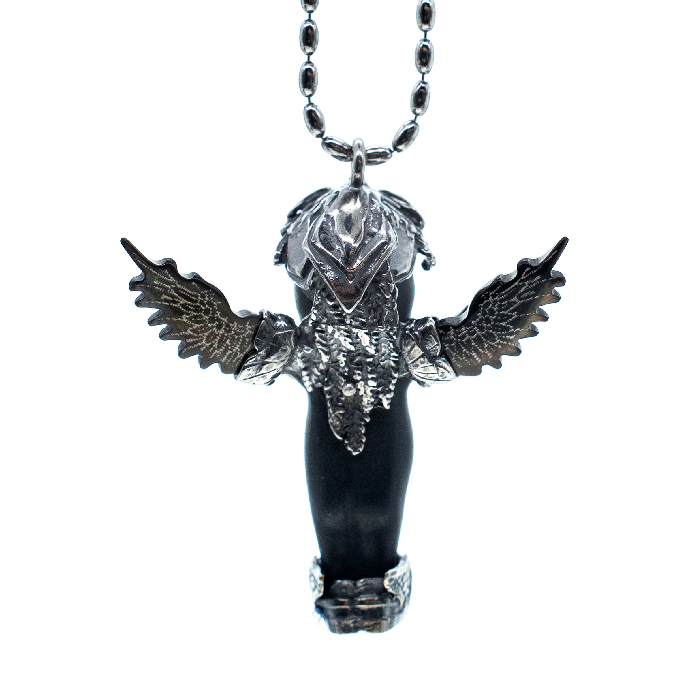 Kette Happy Baby "Phoenix" aus 925er Sterlingsilber von Gem Kingdom - Talisman zur Geburt - mit Initialenbox