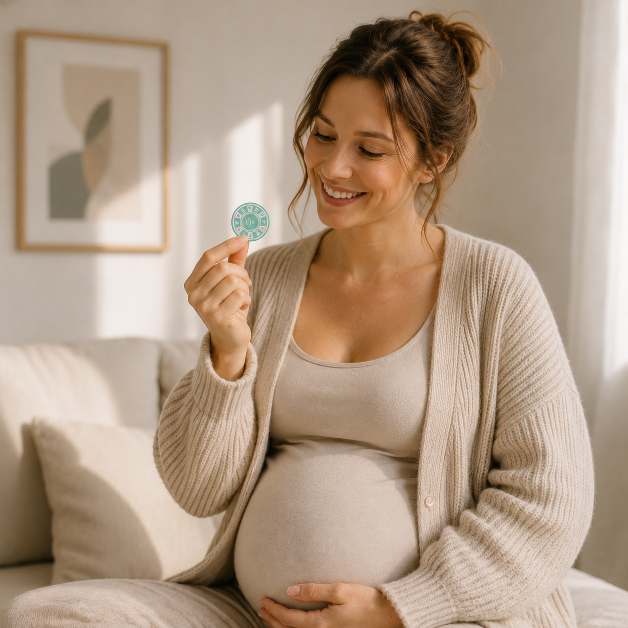 Entscheidungsmünze "Du oder Ich" Geschenk zur Geburt, Babyparty und für junge Familien