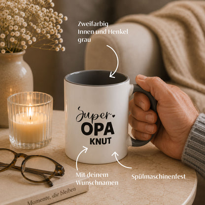 Tasse „Super Opa“ - mit Namen