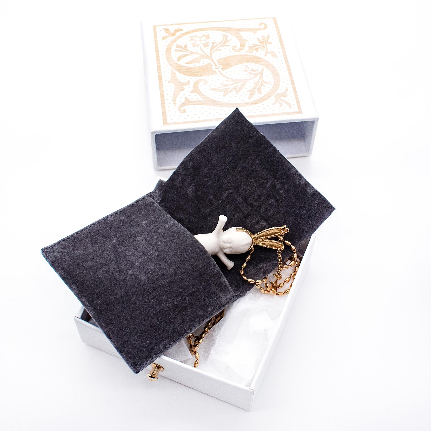 Kette Happy Baby "Love" von Gem Kingdom - Talisman zur Geburt - mit Gravur