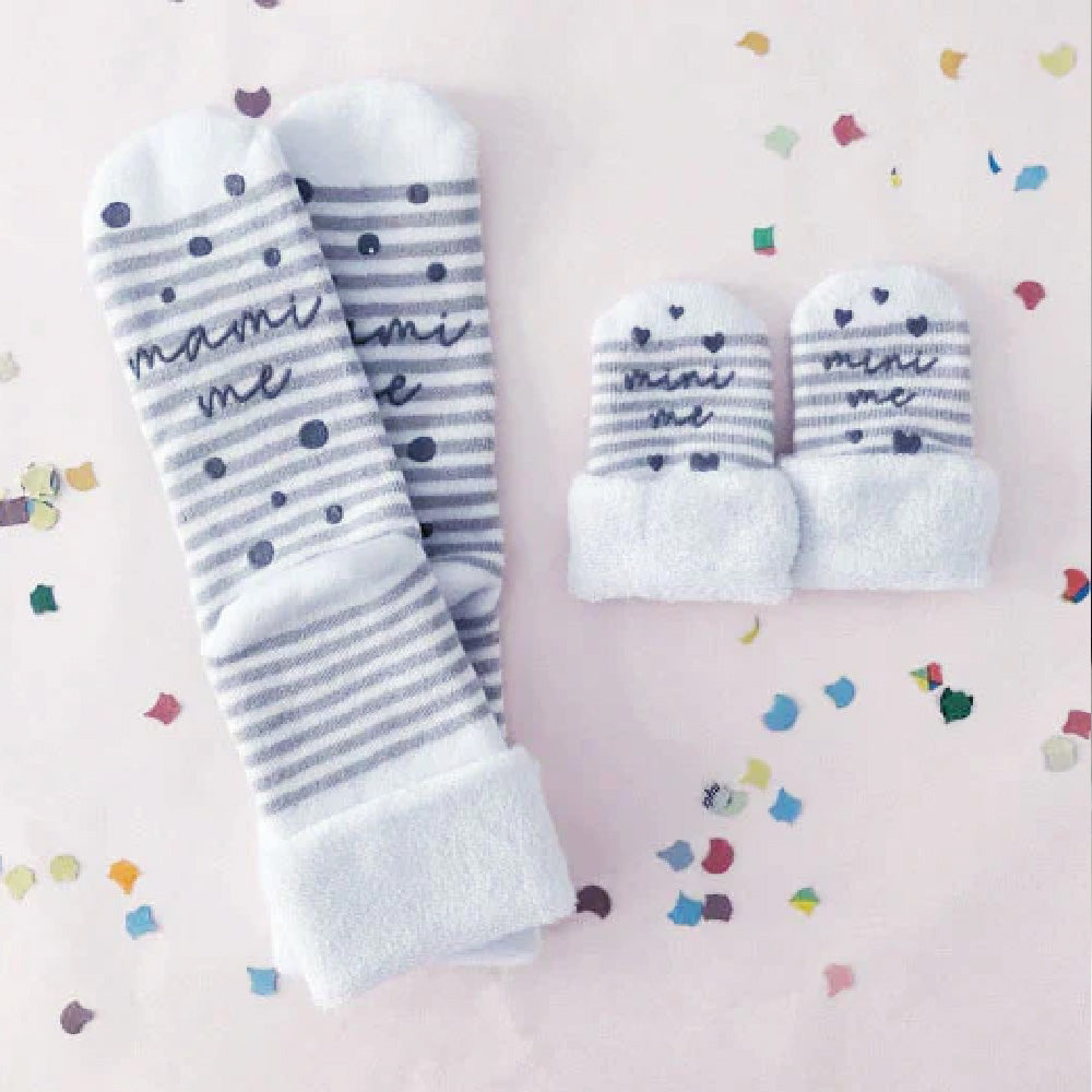 Kuschel-Socken für Mama und Baby im Partnerlook-Bambus